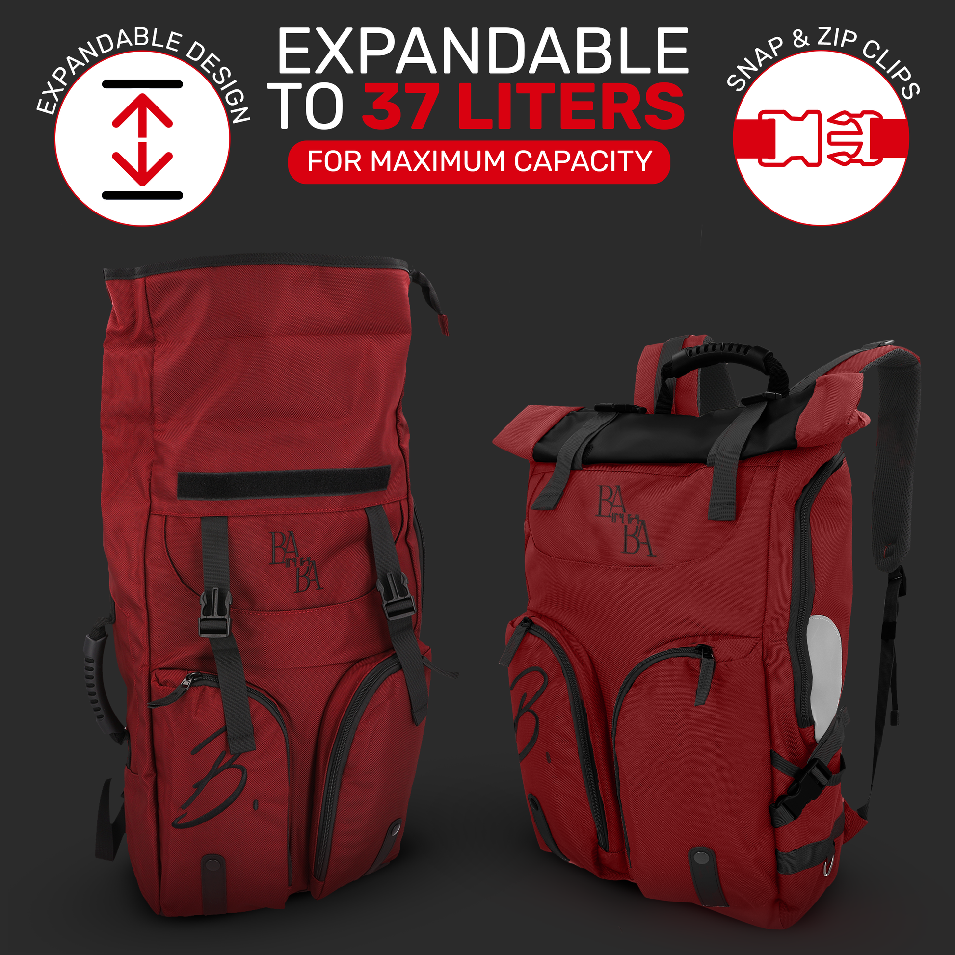 BABA Motoni - Red - BABA Backpacks